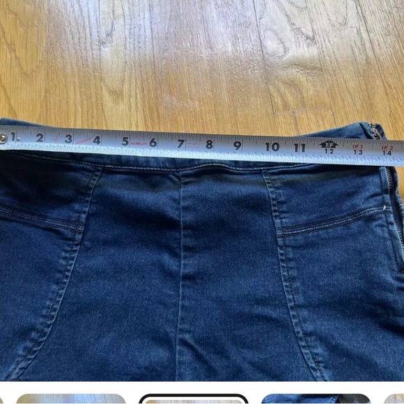 FREE PEOPLE Denim PETAL HEM Jean Shirts High Waist STRETCH 29 - Picture 6 of 7